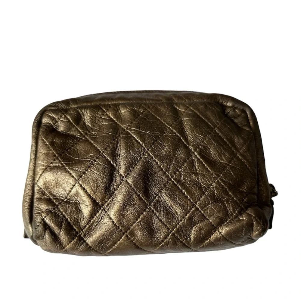 Chanel Ligne Cambon Cosmetic Bag Metallic Authentic - Picture 6 of 15